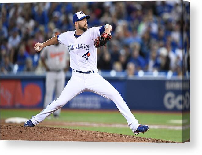 American League Baseball Canvas Print featuring the photograph MLB: SEP 13 Orioles at Blue Jays by Icon Sportswire