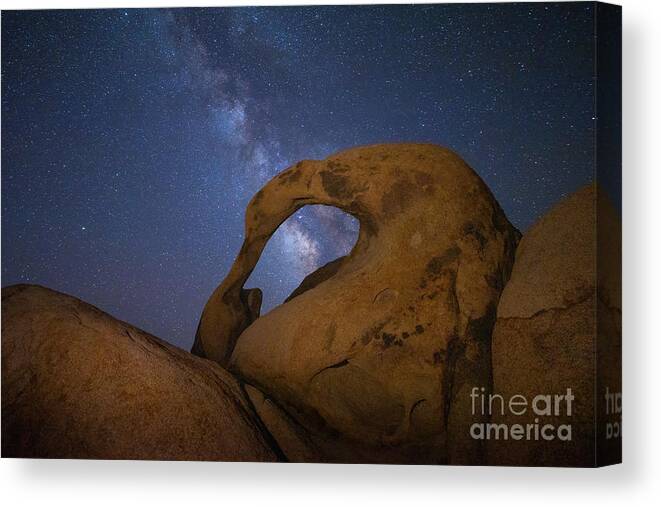 Arch Canvas Print featuring the photograph Mobius Arch and the Milky Way by Mimi Ditchie