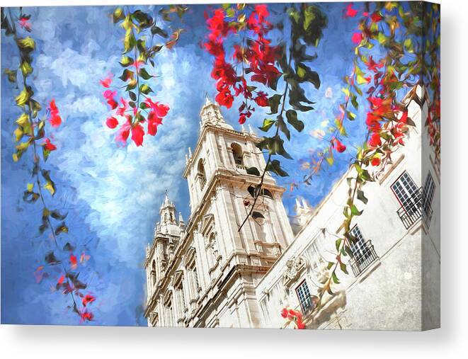 Lisbon Canvas Print featuring the photograph Monastery of Sao Vicente de Fora Lisbon Portugal by Carol Japp