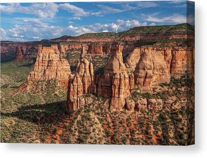Colorado Canvas Print featuring the photograph Monument Canyon in Colorado by Kyle Lee