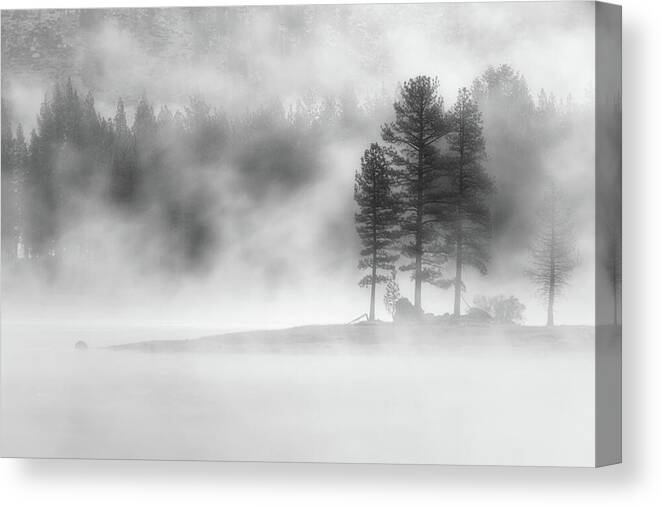 Lake Canvas Print featuring the photograph Moody Dawn by Mike Lee