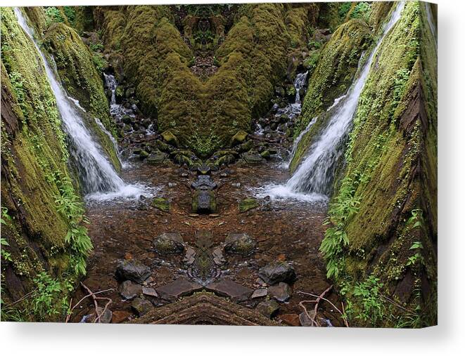 Nature Art Canvas Print featuring the photograph Moon Falls Magic #2 by Ben Upham III