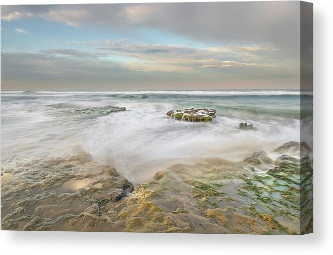 Solana Beach Canvas Print featuring the photograph Morning at Tabletop Reef by Alexander Kunz