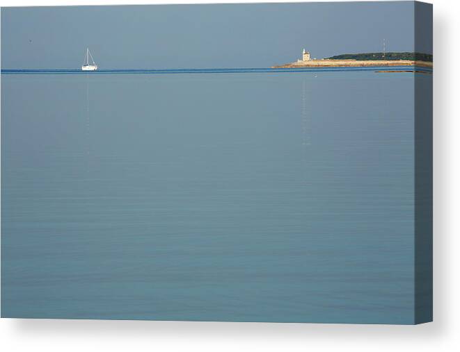 Lighthouse Canvas Print featuring the photograph Morning over the Brijuni Islands by Ian Middleton
