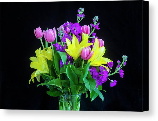 Mothers Day Bouquet Canvas Print featuring the photograph Mothers Day Bouquet x100 by Rich Franco