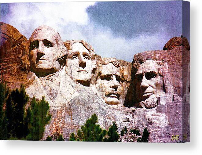 U S Presidents Canvas Print featuring the photograph MT Rushmore by CHAZ Daugherty
