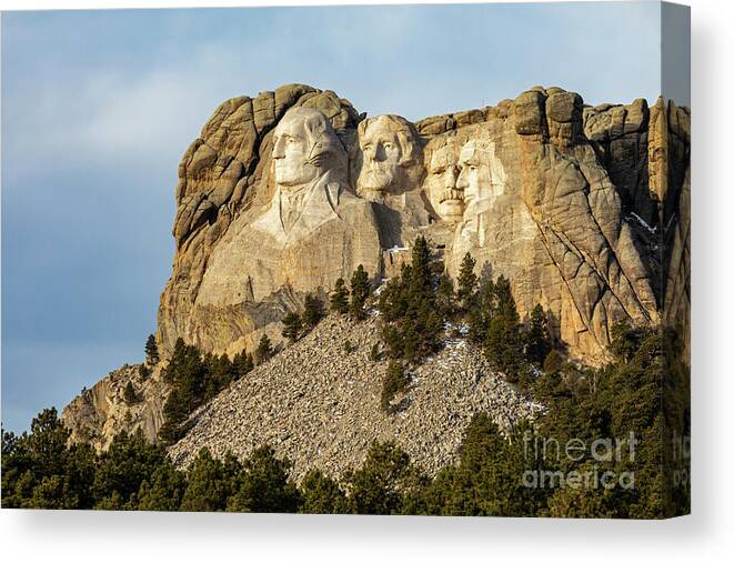 Mt Rushmore Canvas Print featuring the photograph Mt Rushmore by Jim West
