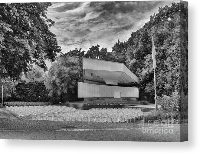 Architecture Canvas Print featuring the photograph Music Pavilion - Hamburg by Yvonne Johnstone