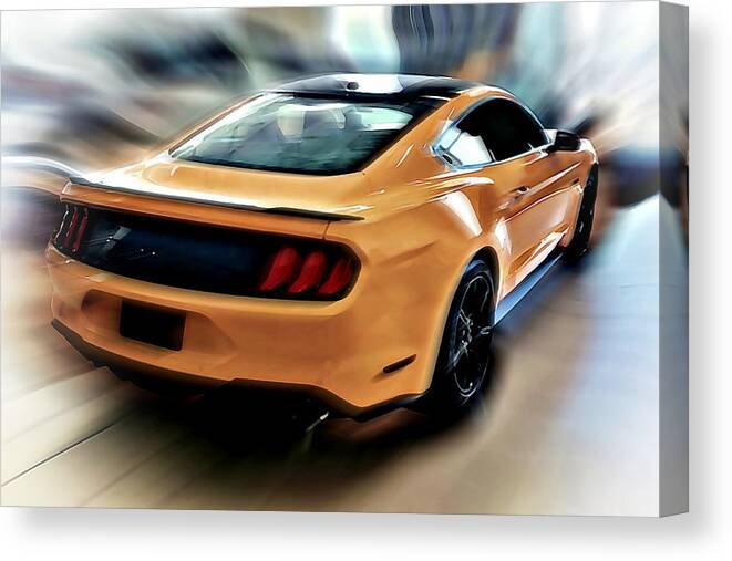 Mustang Canvas Print featuring the digital art Mustang GT by David Manlove