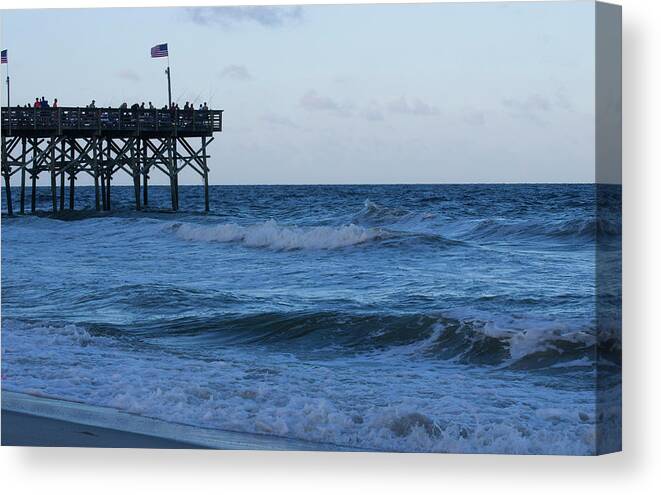 Myrtle Beach Canvas Print featuring the photograph Myrtle Beach Fishing Pier 2 by Flees Photos