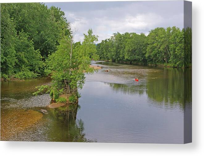 River Canvas Print featuring the photograph Mysterious Charm of the River by Lynda Lehmann