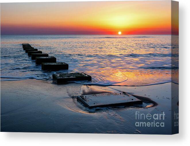 Nags Head Canvas Print featuring the photograph Nags Head Sunrise by Anthony Heflin