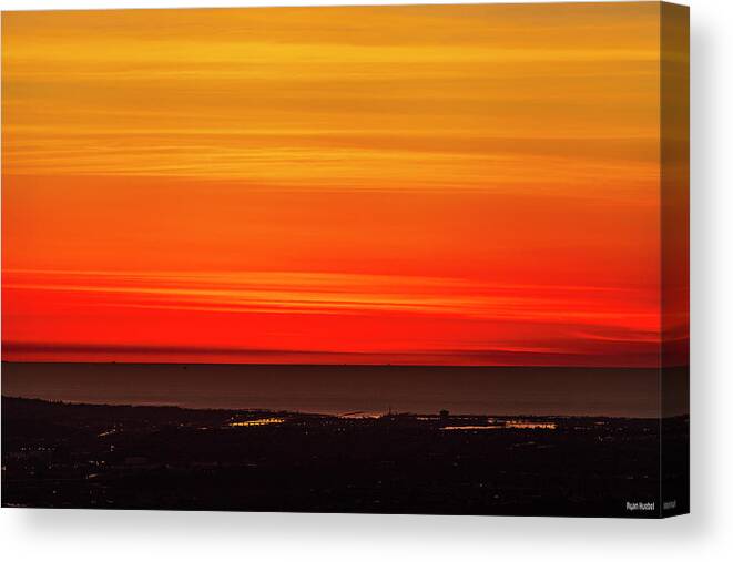 Sunset Canvas Print featuring the photograph Natural Painting by Ryan Huebel