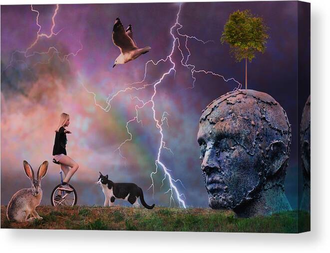 Fantasy Canvas Print featuring the digital art Nature's Playground by Ally White