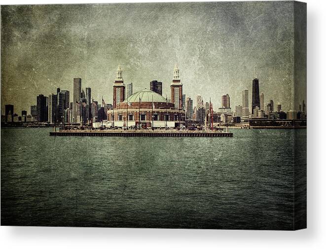 Chicago Canvas Print featuring the photograph Navy Pier by Andrew Paranavitana