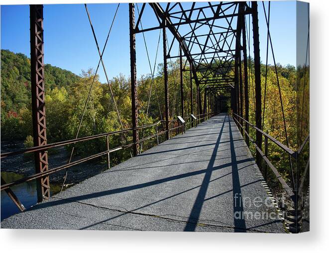 Obed Wild And Scenic River National Park Canvas Print featuring the photograph Nemo Bridge 5 by Phil Perkins
