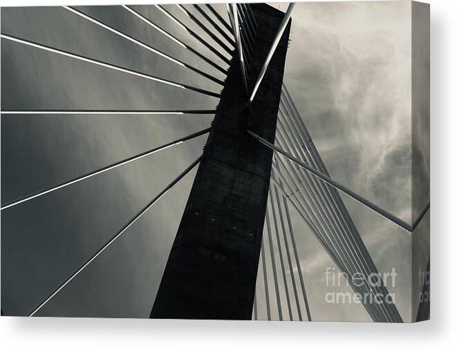 Bridge Canvas Print featuring the photograph New Gerald Desmond Bridge by Katherine Erickson