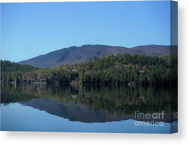 Newfound Lake Canvas Print featuring the photograph Newfound Reflections of Hebron by Xine Segalas