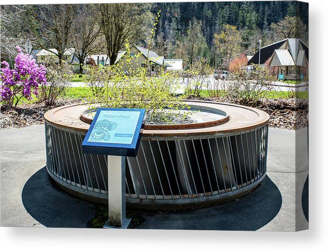 Newhalem Turbine Runner And Planter Canvas Print featuring the photograph Newhalem Turbine Runner and Planter by Tom Cochran