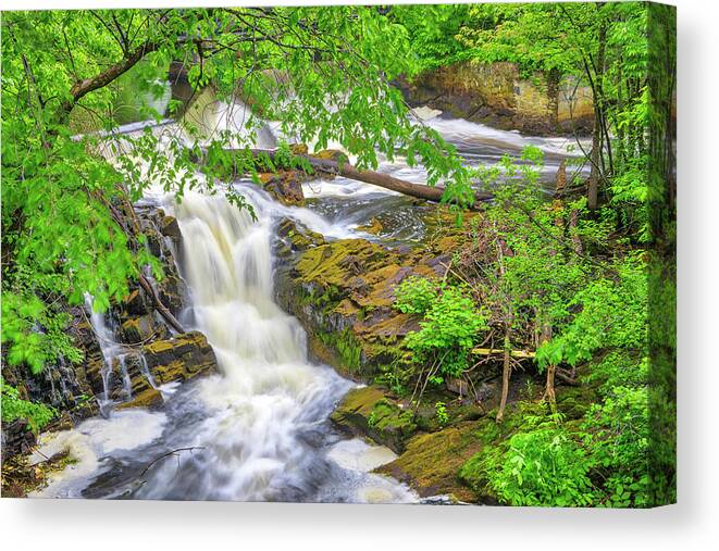 Newton Falls Canvas Print featuring the photograph Newton Lower Falls by Juergen Roth