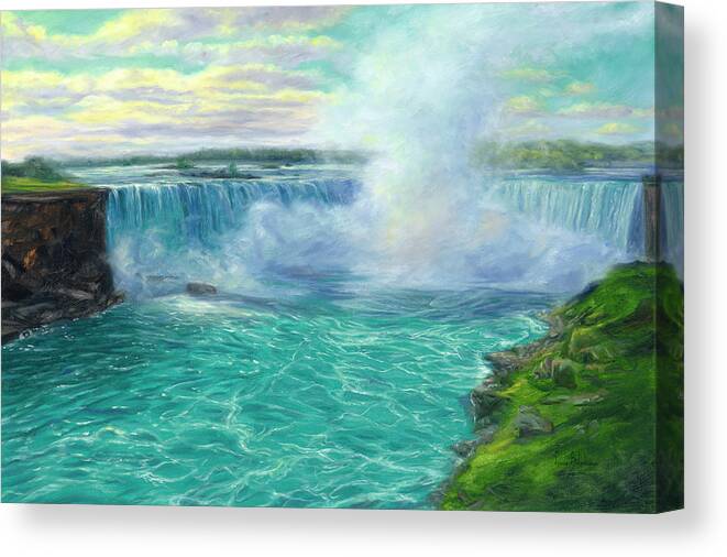 Niagara Falls Canvas Print featuring the painting Niagara Falls by Lucie Bilodeau