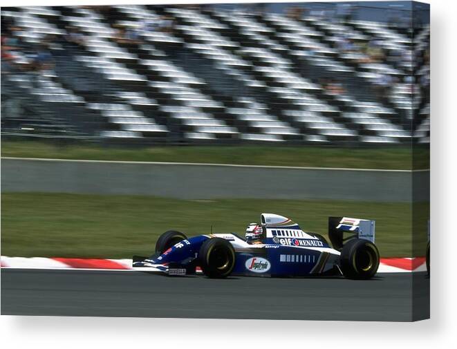 Magny-cours Canvas Print featuring the photograph Nigel Mansell by Anton Want