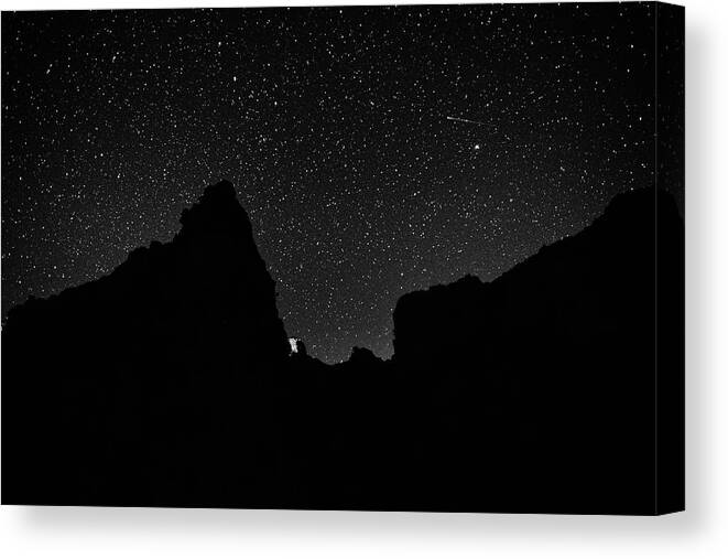Black And White Canvas Print featuring the photograph Night on earth 7 by George Vlachos