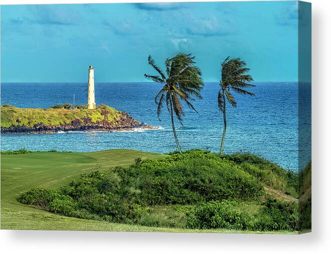 Hawaii Canvas Print featuring the photograph Ninini Lighthouse by Dan McGeorge
