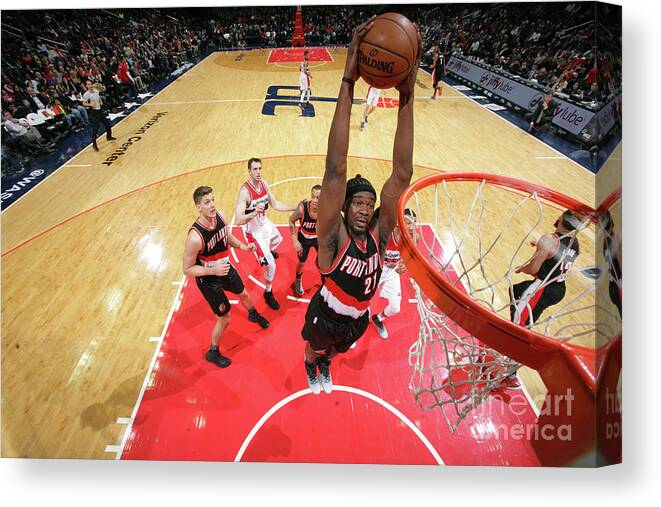 Nba Pro Basketball Canvas Print featuring the photograph Noah Vonleh by Ned Dishman
