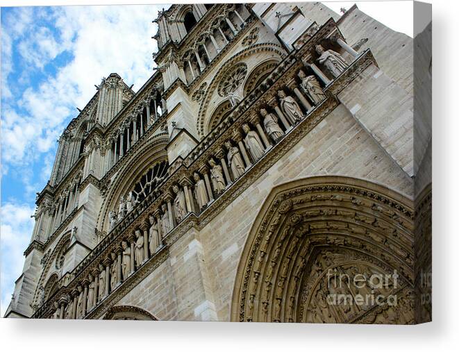 Paris Canvas Print featuring the photograph Notre Dame by Wilko van de Kamp Fine Photo Art