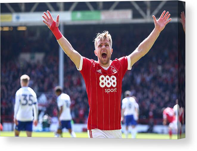 People Canvas Print featuring the photograph Nottingham Forest v Ipswich Town - Sky Bet Championship by Robbie Jay Barratt - AMA