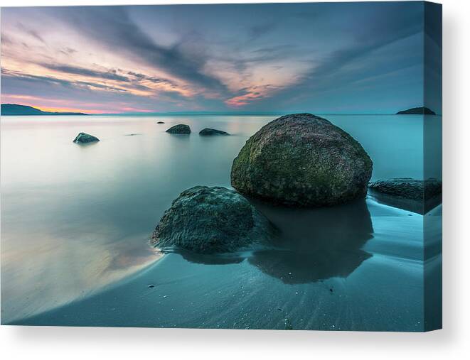 Dusk Canvas Print featuring the photograph Observers by Evgeni Dinev