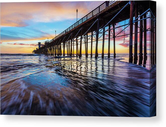  Canvas Print featuring the photograph Oceanside Pier by Local Snaps Photography
