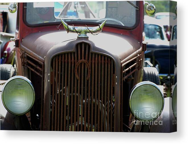 Truck Canvas Print featuring the photograph Old Truck, Old West Detail by Kae Cheatham