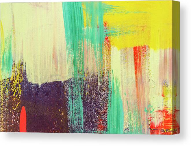 Abstract Canvas Print featuring the painting Oleana by Zazzy Art Bar