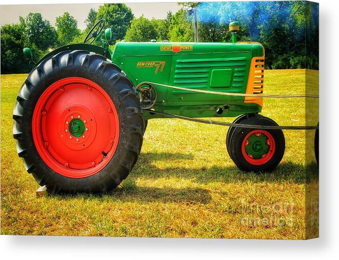 Oliver Tractor Canvas Print featuring the photograph Oliver Row Crop 77 by Mike Eingle