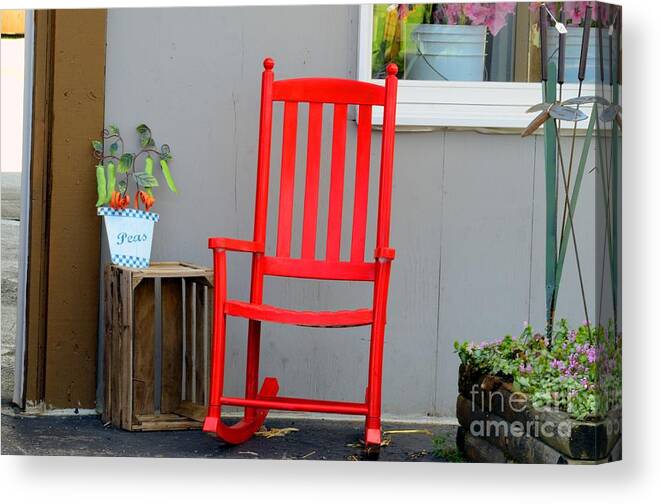 Art Canvas Print featuring the photograph On the porch by Action