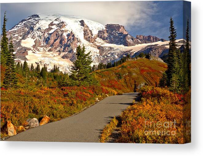 Mt Canvas Print featuring the photograph On The Trail To Paradise by Adam Jewell