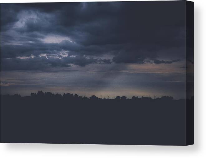 Landscape Canvas Print featuring the photograph On the way home by Yasmina Baggili
