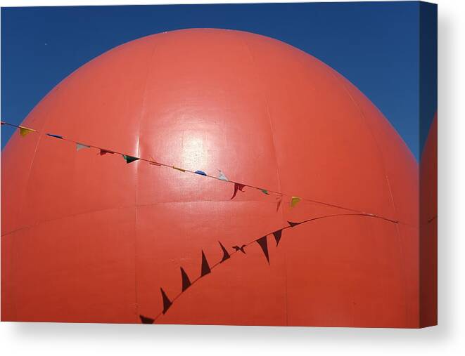 Abstract Canvas Print featuring the photograph Orange Planet 4 by Kreddible Trout