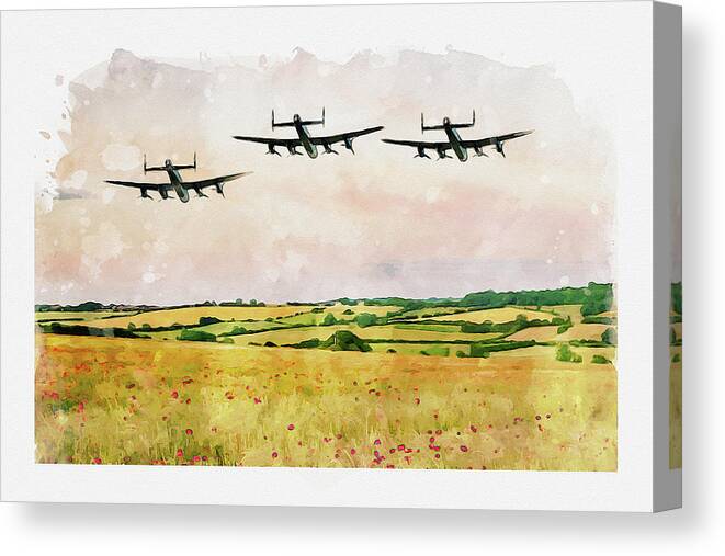 Art Canvas Print featuring the digital art Our Bomber Boys by Airpower Art