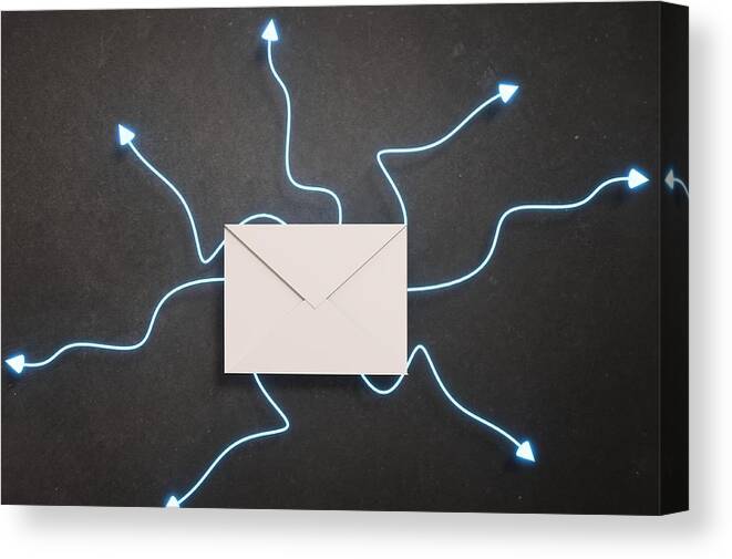 New Business Canvas Print featuring the photograph Outgoing Emails by Chaofann