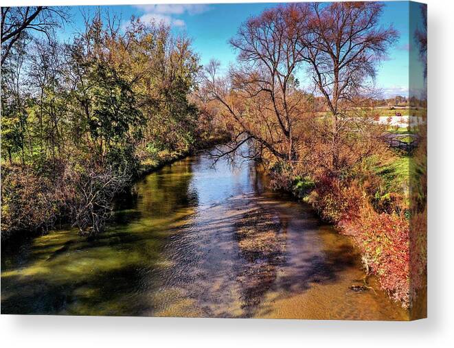 Rochester Canvas Print featuring the photograph Over the Clinton River DJI_0359 by Michael Thomas