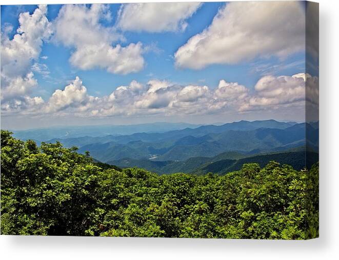 Mountains Canvas Print featuring the photograph Parkway View by Allen Nice-Webb