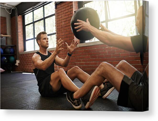 Young Men Canvas Print featuring the photograph Pass it along by Jeffbergen