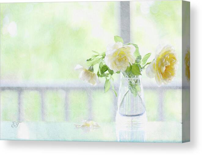 Roses Canvas Print featuring the photograph Pastel Roses by Elaine Teague