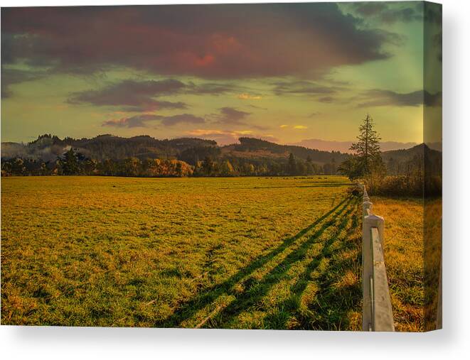 Agriculture Canvas Print featuring the photograph Pasture Land by Bill Posner