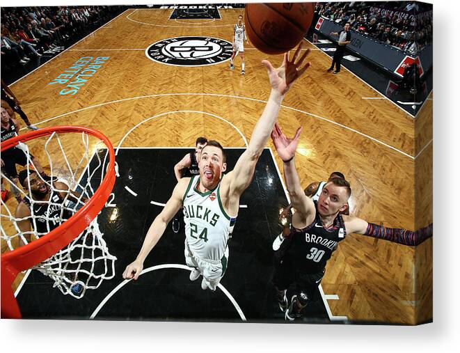 Nba Pro Basketball Canvas Print featuring the photograph Pat Connaughton by Nathaniel S. Butler