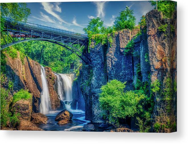 Great Falls Canvas Print featuring the photograph Paterson Great Falls by Penny Polakoff