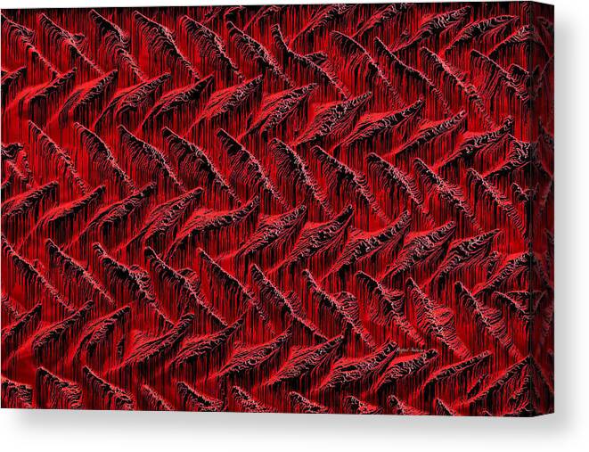 Abstract Canvas Print featuring the digital art Pattern 0000149 by Rafael Salazar